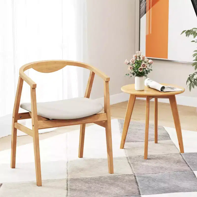 Costway Sedia Accent in Bambù Poltrona Moderna in Bambù Poltrona da Salotto Imbottita per Soggiorno