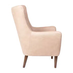 Poltrona accentata tradizionale Wingback Merrick Lane, rivestimento in ecopelle e struttura e gambe in legno