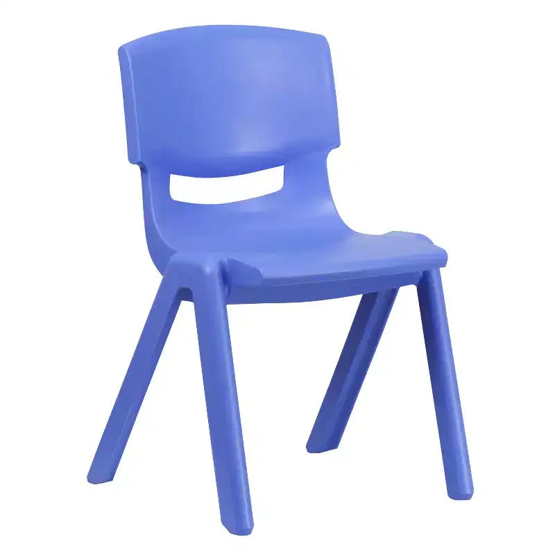 Sedia scolastica impilabile in plastica Emma and Oliver, confezione da 5, altezza seduta 39,4 cm