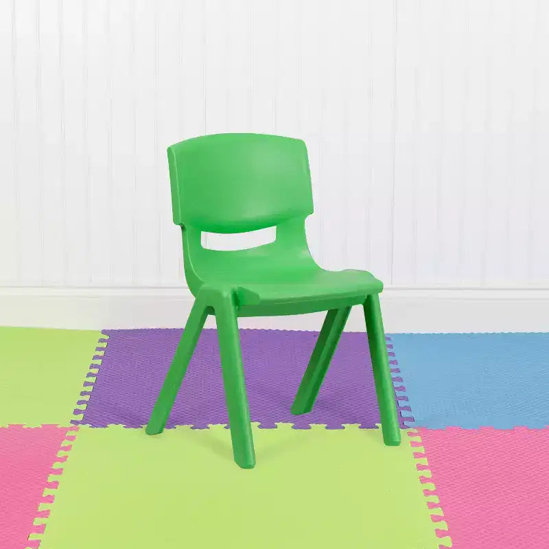 Sedia scolastica impilabile in plastica Emma and Oliver, confezione da 5, altezza seduta 39,4 cm