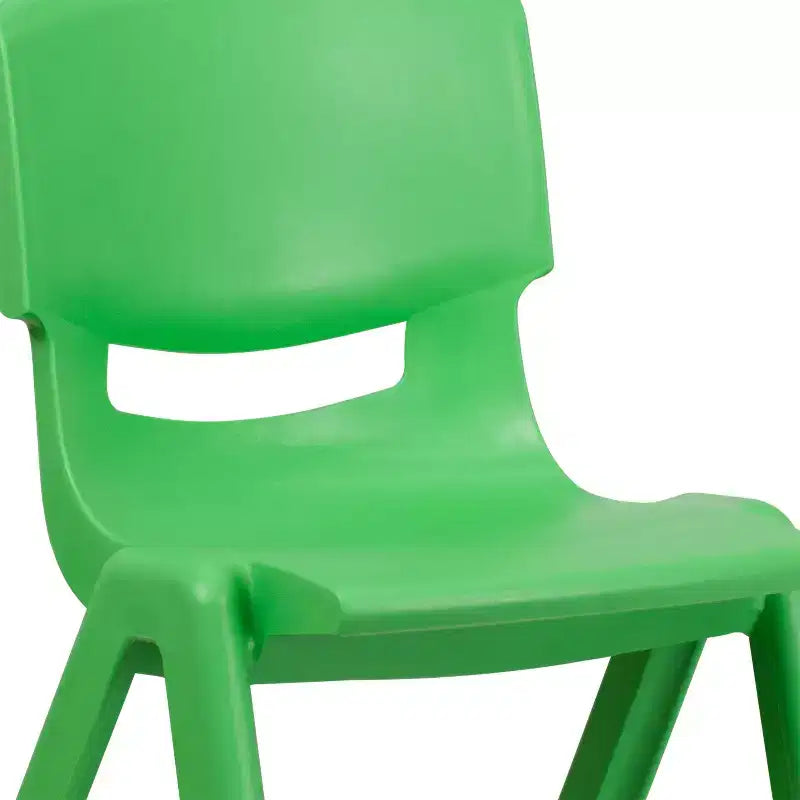 Sedia scolastica impilabile in plastica Emma and Oliver, confezione da 5, altezza seduta 39,4 cm