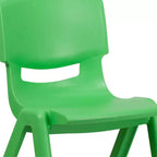 Sedia scolastica impilabile in plastica Emma and Oliver, confezione da 5, altezza seduta 39,4 cm