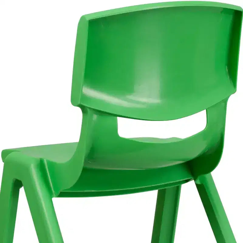 Sedia scolastica impilabile in plastica Emma and Oliver, confezione da 5, altezza seduta 39,4 cm