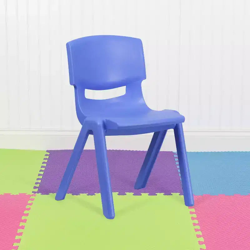 Sedia scolastica impilabile in plastica Emma and Oliver, confezione da 5, altezza seduta 39,4 cm