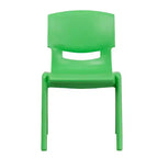 Sedia scolastica impilabile in plastica Emma and Oliver, confezione da 5, altezza seduta 39,4 cm