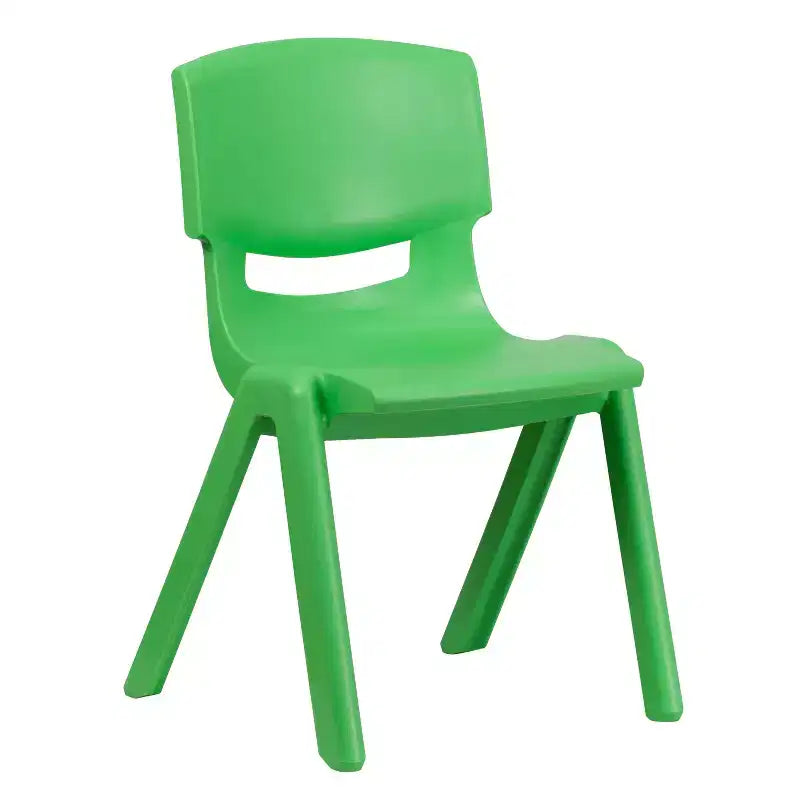 Sedia scolastica impilabile in plastica Emma and Oliver, confezione da 5, altezza seduta 39,4 cm