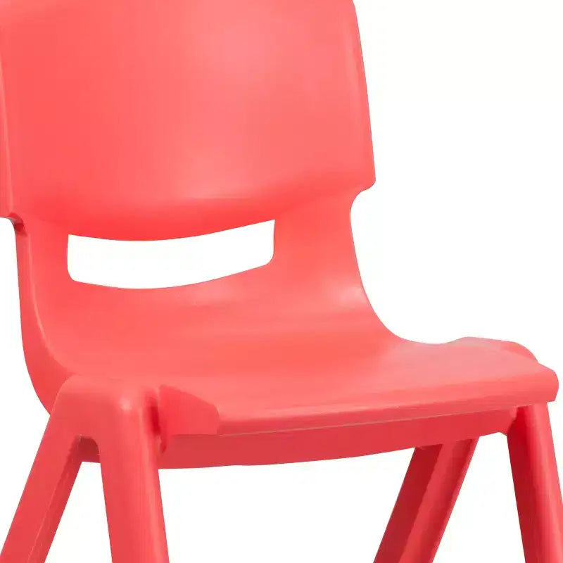 Sedia scolastica impilabile in plastica Emma and Oliver, confezione da 5, altezza seduta 39,4 cm