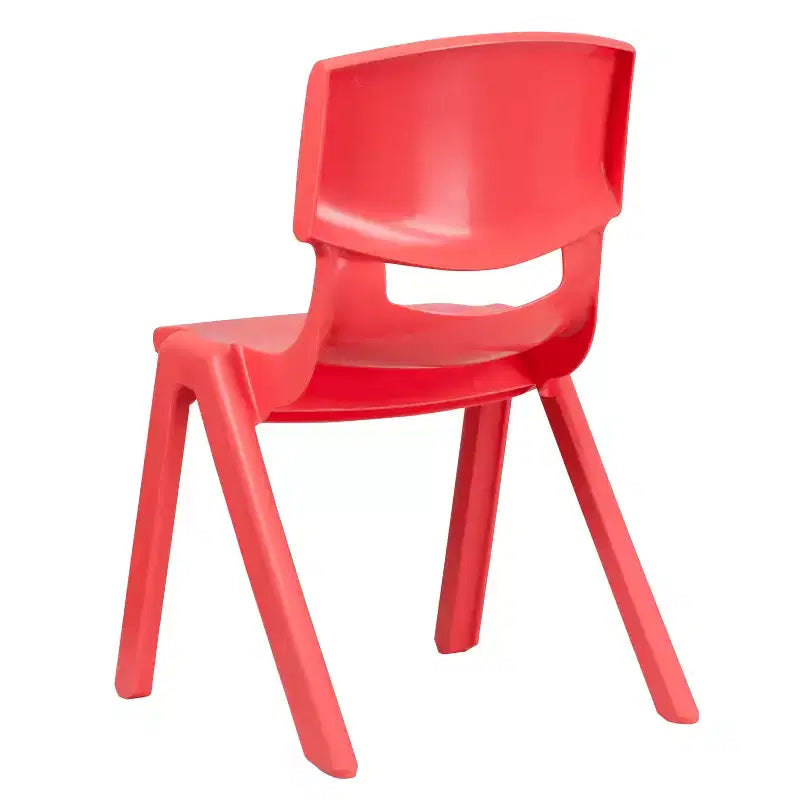 Sedia scolastica impilabile in plastica Emma and Oliver, confezione da 5, altezza seduta 39,4 cm