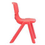 Sedia scolastica impilabile in plastica Emma and Oliver, confezione da 5, altezza seduta 39,4 cm