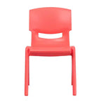 Sedia scolastica impilabile in plastica Emma and Oliver, confezione da 5, altezza seduta 39,4 cm