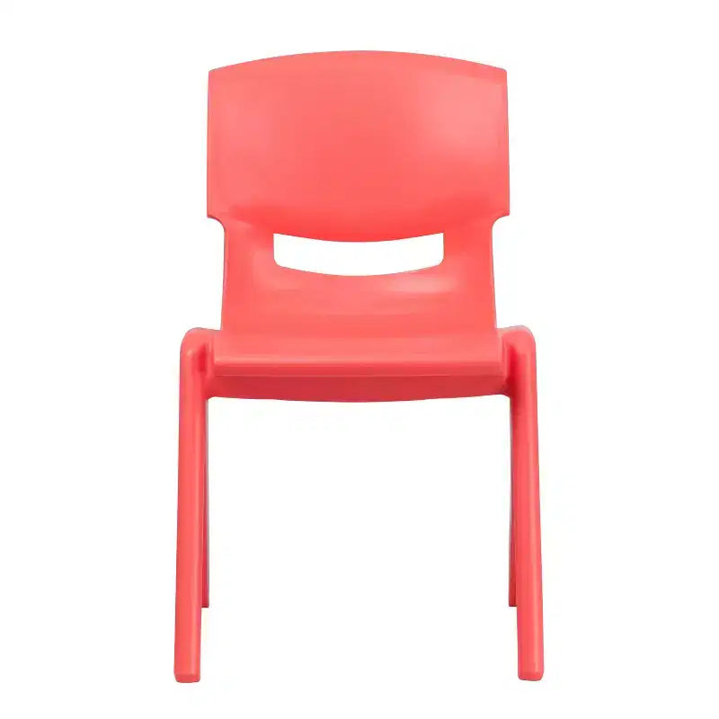 Sedia scolastica impilabile in plastica Emma and Oliver, confezione da 5, altezza seduta 39,4 cm