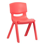 Sedia scolastica impilabile in plastica Emma and Oliver, confezione da 5, altezza seduta 39,4 cm