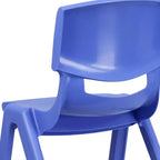 Sedia scolastica impilabile in plastica Emma and Oliver, confezione da 5, altezza seduta 39,4 cm