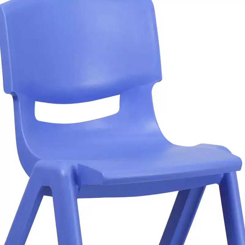 Sedia scolastica impilabile in plastica Emma and Oliver, confezione da 5, altezza seduta 39,4 cm