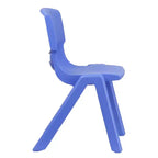 Sedia scolastica impilabile in plastica Emma and Oliver, confezione da 5, altezza seduta 39,4 cm