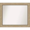 Amanti Art Astor Champagne Non-Beveled Bathroom Wall Mirror