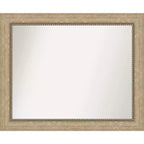 Amanti Art Astor Champagne Non-Beveled Bathroom Wall Mirror
