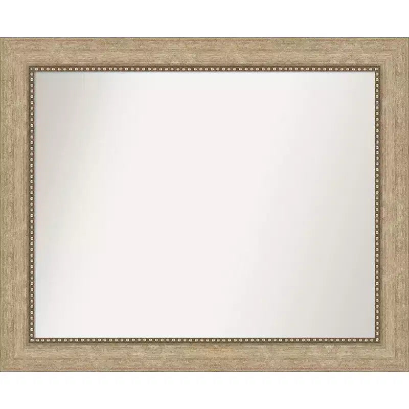 Amanti Art Astor Champagne Non-Beveled Bathroom Wall Mirror
