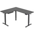 Mount-It! Large Electric Height Adjustable Desk for Corners, Automatic Standing Desk with Smooth Ergonomic Height Adjustment from 28.3 to 46.5