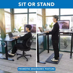 Mount-It! Grande scrivania angolare elettrica regolabile in altezza, scrivania automatica sit-stand con regolazione fluida ed ergonomica dell'altezza da 71,9 a 118,1 cm