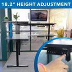 Mount-It! Grande scrivania angolare elettrica regolabile in altezza, scrivania automatica sit-stand con regolazione fluida ed ergonomica dell'altezza da 71,9 a 118,1 cm