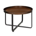 Kate and Laurel Zabel Round Metal Coffee Table, 28 Diameter, Bronze