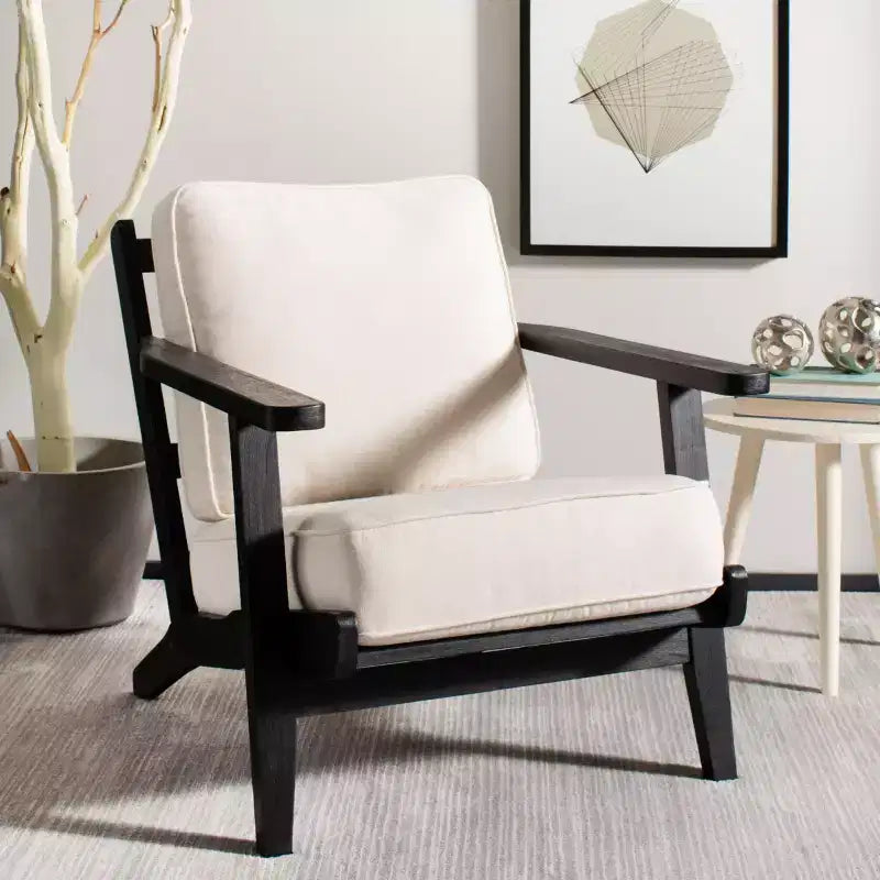 Poltrona Nico Mid-Century - ACH4501 - Bone/Nero - Safavieh