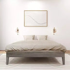 Struttura letto a piattaforma matrimoniale in legno massello Plank+Beam