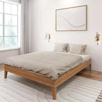 Struttura letto a piattaforma matrimoniale in legno massello Plank+Beam