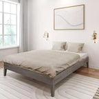 Struttura letto a piattaforma matrimoniale in legno massello Plank+Beam