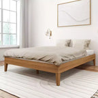 Struttura letto a piattaforma matrimoniale in legno massello Plank+Beam