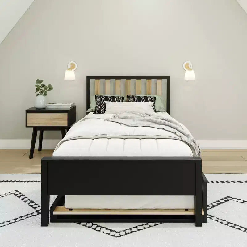 Letto a una piazza e mezza scandinavo Max & Lily con letto estraibile a una piazza e mezza