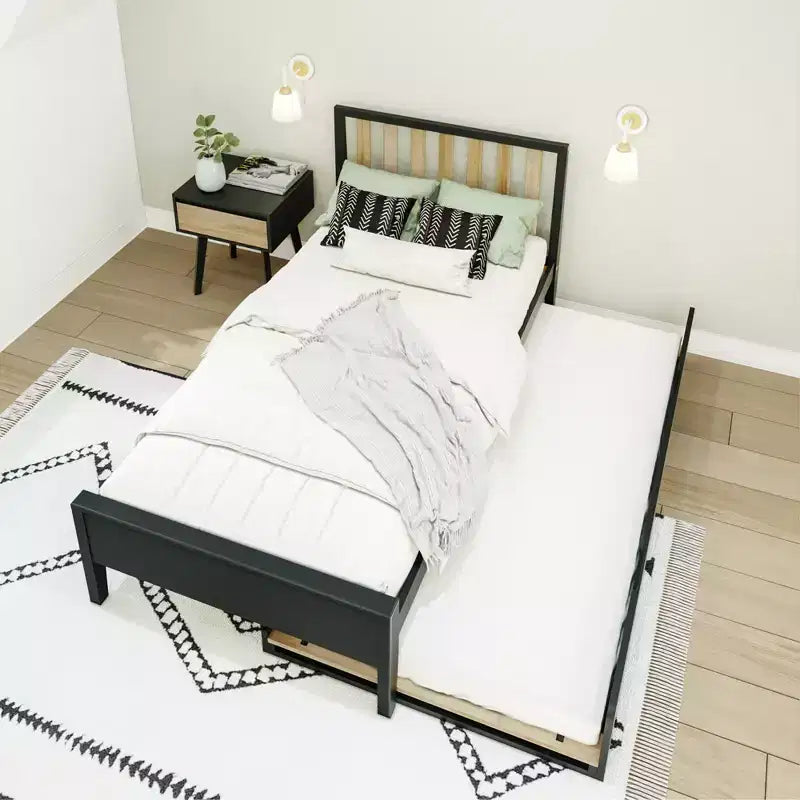 Letto a una piazza e mezza scandinavo Max & Lily con letto estraibile a una piazza e mezza