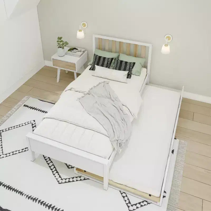 Letto a una piazza e mezza scandinavo Max & Lily con letto estraibile a una piazza e mezza
