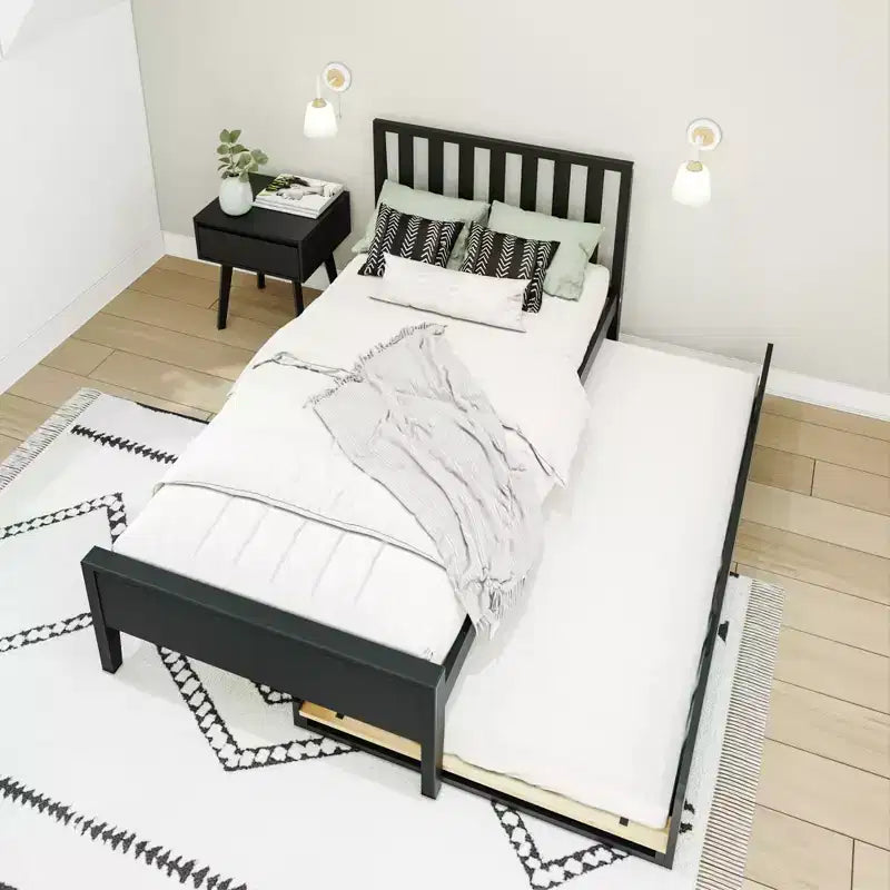 Letto a una piazza e mezza scandinavo Max & Lily con letto estraibile a una piazza e mezza