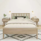 Max & Lily Struttura letto scandinava a una piazza e mezza, piattaforma letto in legno massello con testiera per bambini