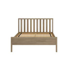 Max & Lily Struttura letto scandinava a una piazza e mezza, piattaforma letto in legno massello con testiera per bambini