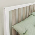 Max & Lily Struttura letto scandinava a una piazza e mezza, piattaforma letto in legno massello con testiera per bambini