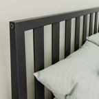 Max & Lily Struttura letto scandinava a una piazza e mezza, piattaforma letto in legno massello con testiera per bambini
