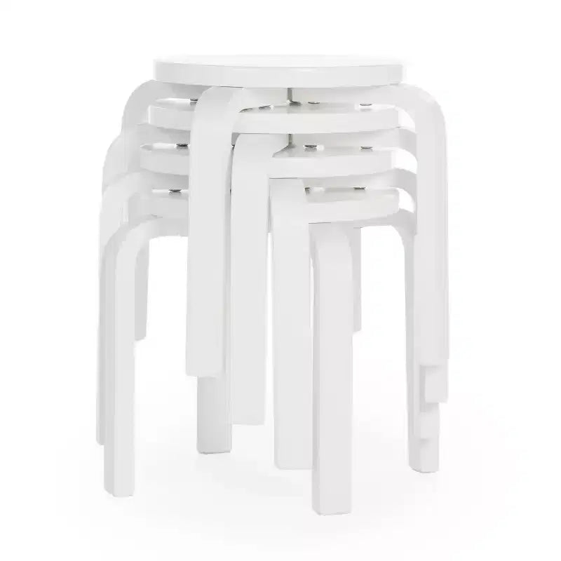 Set tavolo e sedie per bambini Nordic di Guidecraft: Tavolo rotondo in legno per attività per bambini con 4 sgabelli, ideale per camerette e aule scolastiche