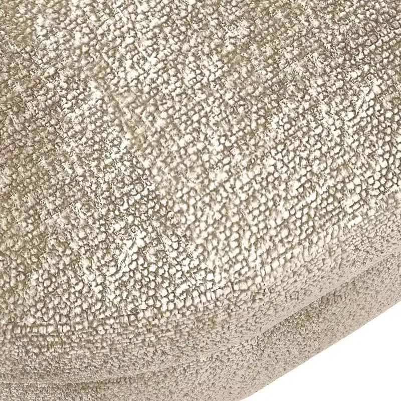 Panca Contenitore Ovale con Gambe in Legno di Hevea, Pouf Moderno Trapuntato - ModernLuxe