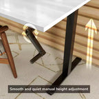 Mount-It! Telaio scrivania sit-stand a manovella con piano - Bianco e Nero