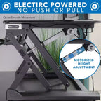 Mount-It! Convertitore da scrivania elettrico con braccio doppio monitor, rialzo motorizzato da scrivania per due schermi fino a 32 pollici