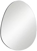 Possini Euro Design Brando Specchio da Parete Decorativo Rotondo Moderno Argento Senza Cornice 37 3/4 Pollici Ampio Camera da Letto Soggiorno Casa Ufficio
