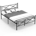 Costway Full/Queen Size Metal Platform Bed Frame w/ Headboard Mattress Foundation