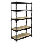 Juggernaut Storage Indoor Outdoor 30 x 60 Standalone 5-Tier Steel Utility Shelving Unit w/Adjustable Shelves for Warehouse, Laundry Room, & Garage