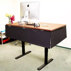 Mount-It! Pannello Privacy Sotto Scrivania per Postazioni di Lavoro Sit-Stand con Gestione Cavi e Tasche Organizzatrici | Gonna Sotto Scrivania | 41 Pollici di Larghezza