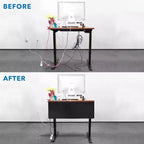 Mount-It! Pannello Privacy Sotto Scrivania per Postazioni di Lavoro Sit-Stand con Gestione Cavi e Tasche Organizzatrici | Gonna Sotto Scrivania | 41 Pollici di Larghezza