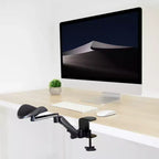 Mount-It! Bracciolo regolabile in altezza da scrivania | Braccio ergonomico da scrivania per computer | Supporto gomito completamente mobile con base a morsetto | Struttura in acciaio | Nero