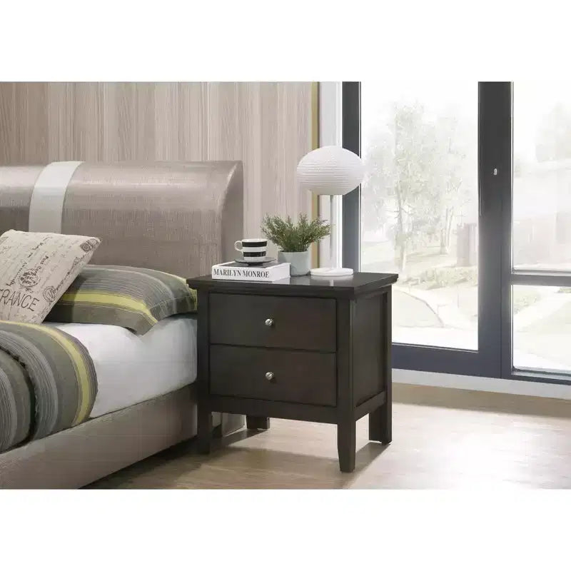 Comodino Primo a 2 cassetti Passion Furniture (61 cm A x 48 cm L x 39 cm P)